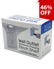 Wall Outlet Electronic Charging Perch Shelf