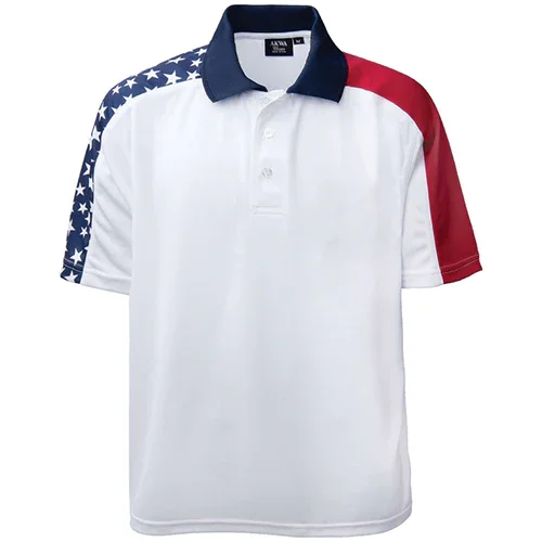 Image of Men's Made in USA Patriotic Tech Polo Shirt