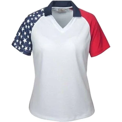 Image of Women's Made in USA Patriotic Tech Polo Shirt
