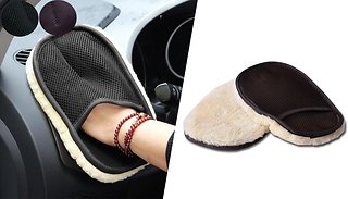 1, 2, or 4 Car Cleaning Brush Gloves - 2 Colours