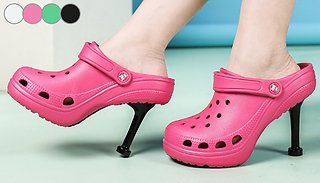 Women's Heel Clogs Shoes- 4 Colours