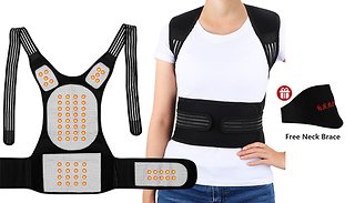 Self Heating Magnetic Back & Waist Brace - 2 Options & 3 Sizes