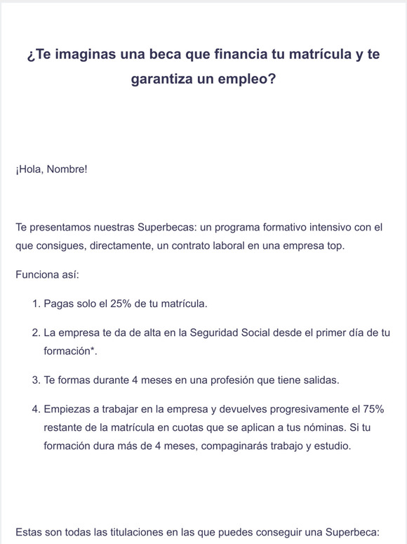 Formación + trabajo garantizado 💥