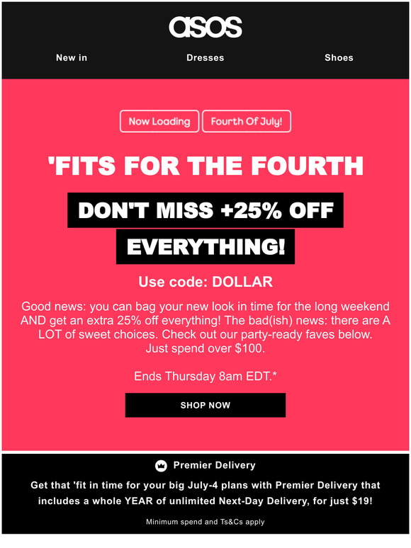 Asos: Don't miss +25% off EVERYTHING!