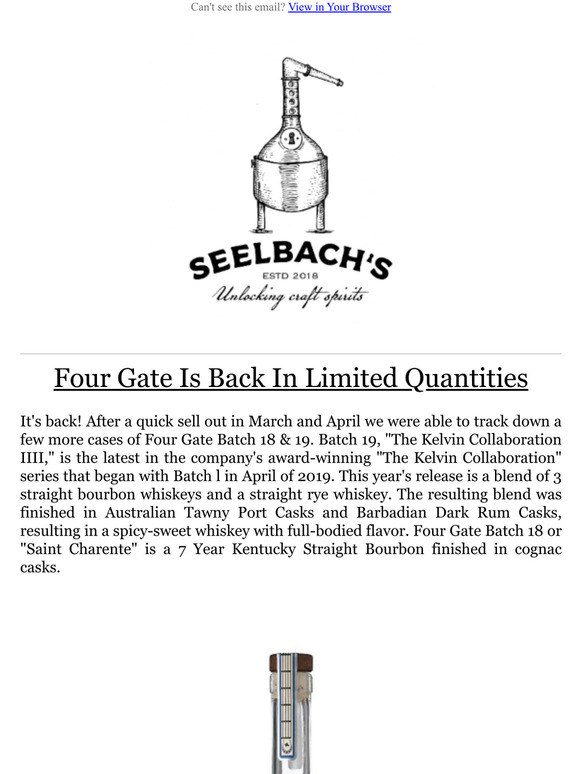 Seelbachs Four Gate Batches 18 & 19 Are Back! Milled