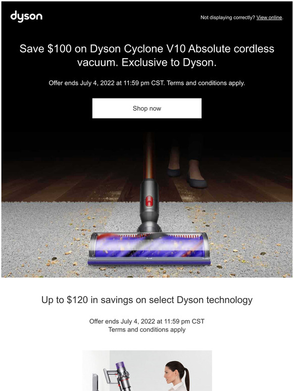 Dyson Email Newsletters Shop Sales, Discounts, and Coupon Codes