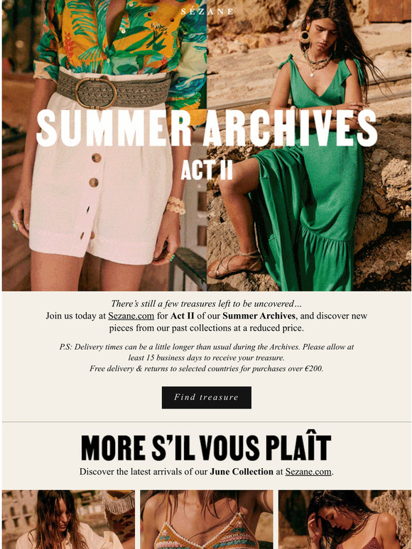 Sezane Email Newsletters Shop Sales, Discounts, and Coupon Codes