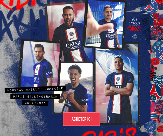 Maillot PSG Domicile 2022/2023 #30 Messi, Nike, Taille XL, Bleu