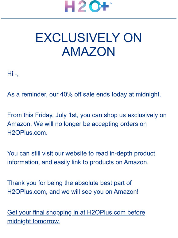 40% Off Sale Ends at Midnight
