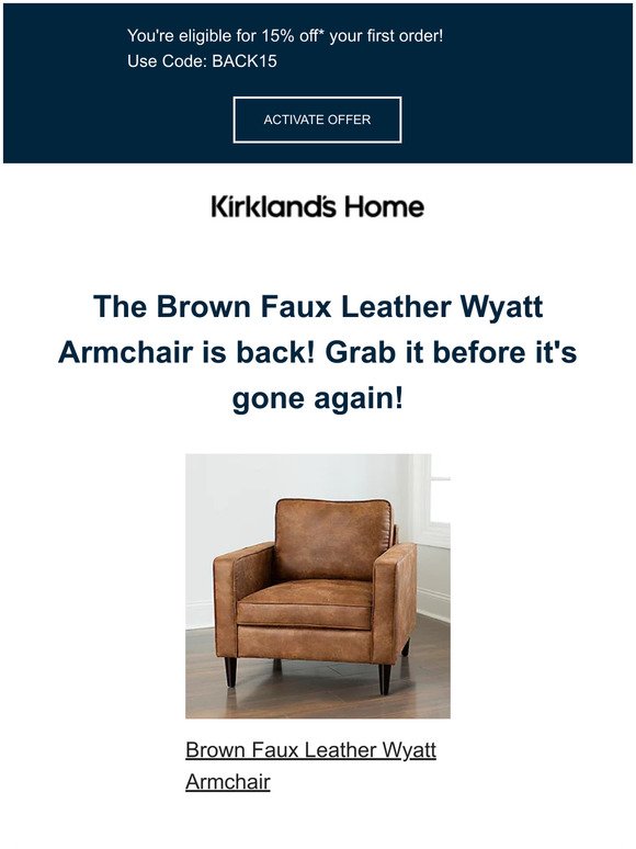 Brown Wyatt Faux Leather Recliner