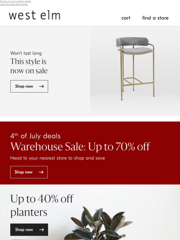 West Elm Email Newsletters Shop Sales, Discounts, and Coupon Codes