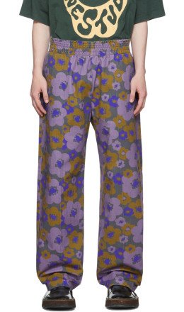 Acne Studios - Purple Floral Print Trousers