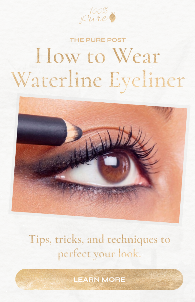 100 Percent Pure How to wear waterline eyeliner Milled