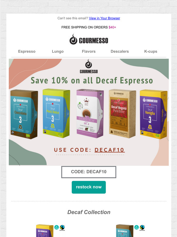 Our Decaf Line Keeps Growing - Try them all at 10% off