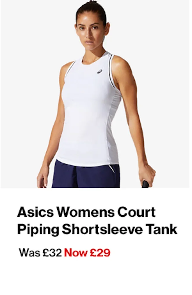 Asics Womens Court Piping Shortsleeve Tank