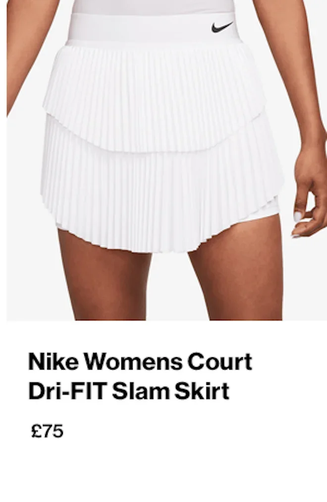 Nike Womens Court Dri-FIT Slam Skirt