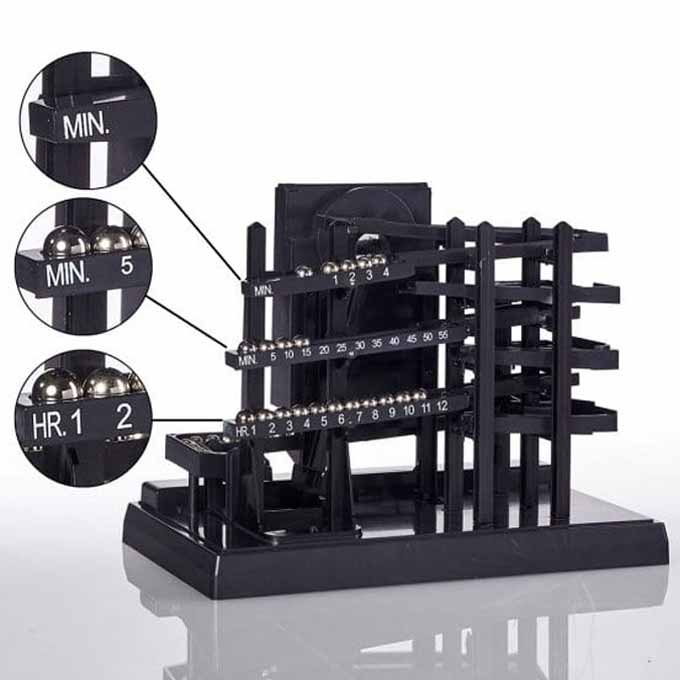 HORLOGE À BILLES RADIO-PILOTÉE « CLOCK’N’ROLL »