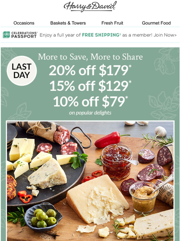 Harry & David Email Newsletters Shop Sales, Discounts, and Coupon Codes