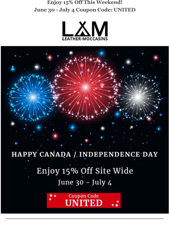 15% Off to Celebrate Canada & Independence Day!