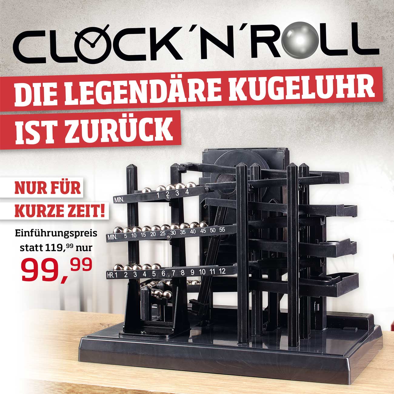 FUNK-KUGELUHR „CLOCK'N'ROLL“