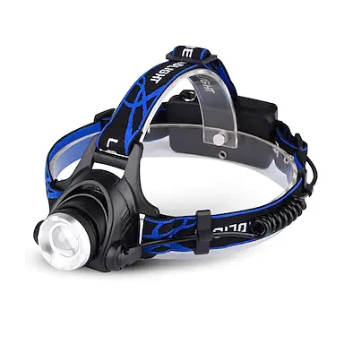T15 Headlamps 100 lm LED LED 1 Emitters 4 Mode with Batteries and Chargers Portable Professional Everyday Use Cycling / Bike Hunting US Plug Black