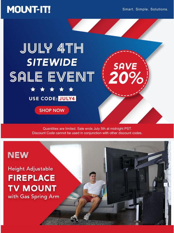 July 4th 20% Sitewide Sale Event