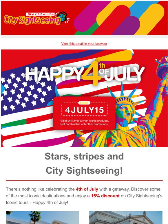 Celebrate the 4th of July with City Sightseeing! 🎆