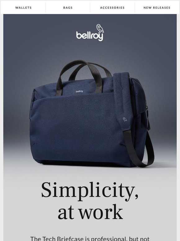 Bellroy Meet the Tech Briefcase. Milled