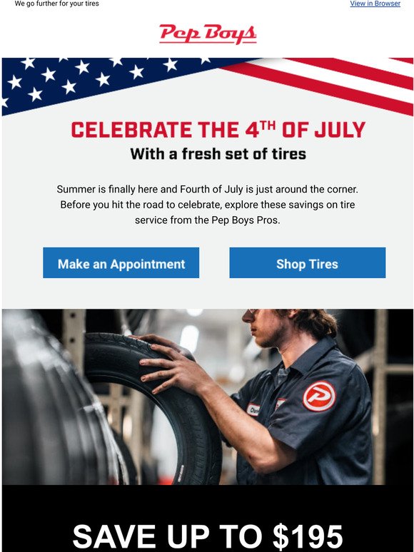 Pep Boys 4th of July tire deals are here Milled