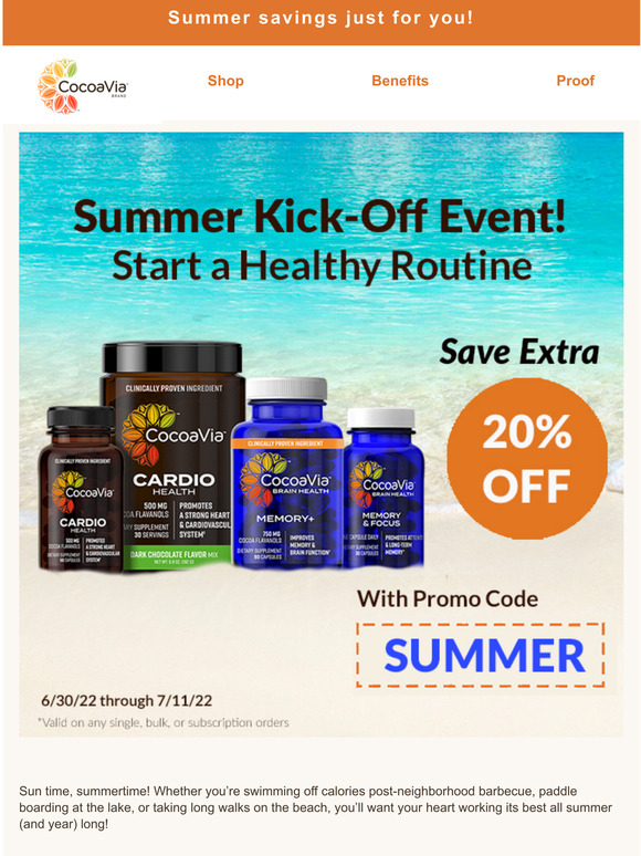 Coast to your best summer ever with CocoaVia™