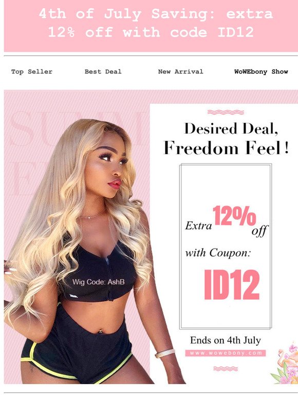 Desire Deal Freedom, Save Extra 12% With Code ID12, Hurry,  only 4 days left before expire