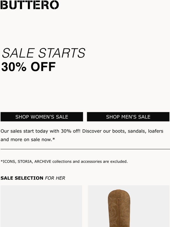 Sale starts | 30% off