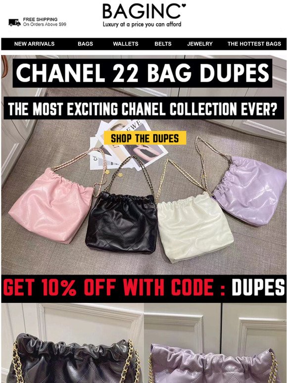 BAGINC : BGLAMOUR LIMITED: New In: Chanel 22 Bag Dupes : The Most Exciting  Chanel collection EVER?
