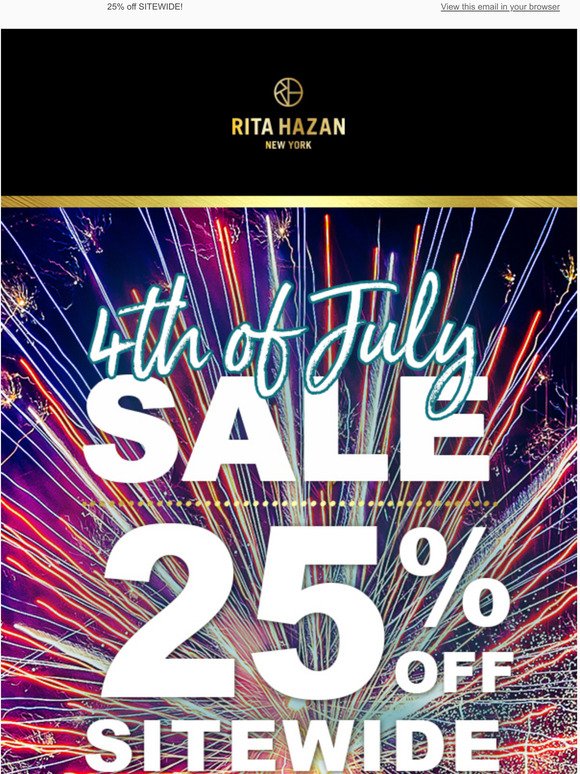 Celebrate the Fourth!  Here’s 25% Off!