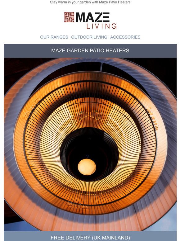 Patio Heaters - Stay warm in your garden, long into the evening.