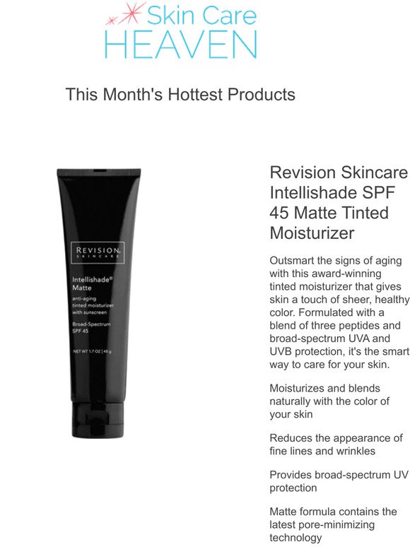 We think you'll love: Revision Skincare Intellishade SPF 45 Matte Tinted Moisturizer and more...