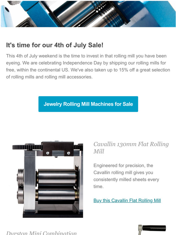 Free shipping on Rolling Mills and accessories 🚛