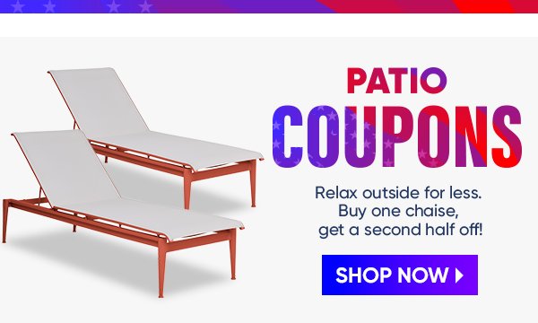 Patio July 4th Coupons