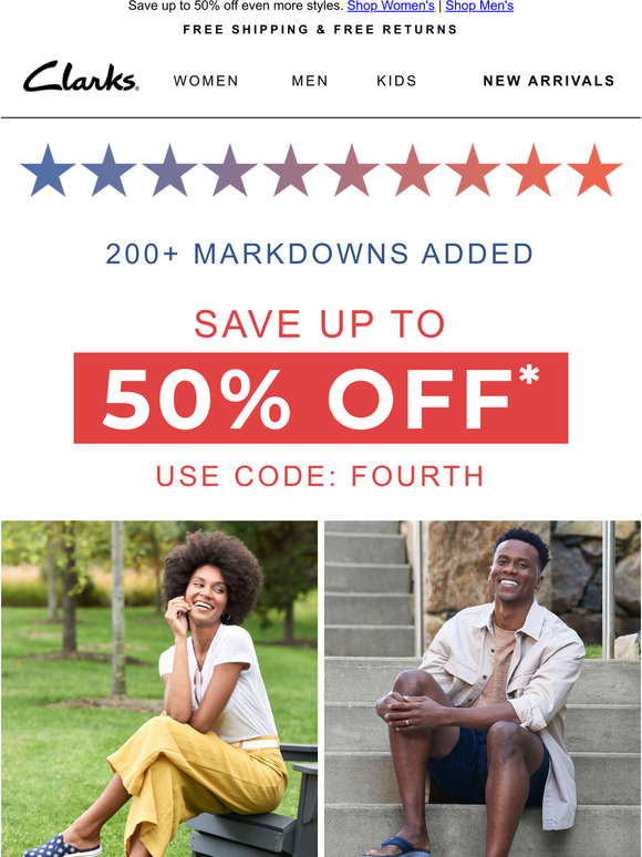 clarks memorial day sale