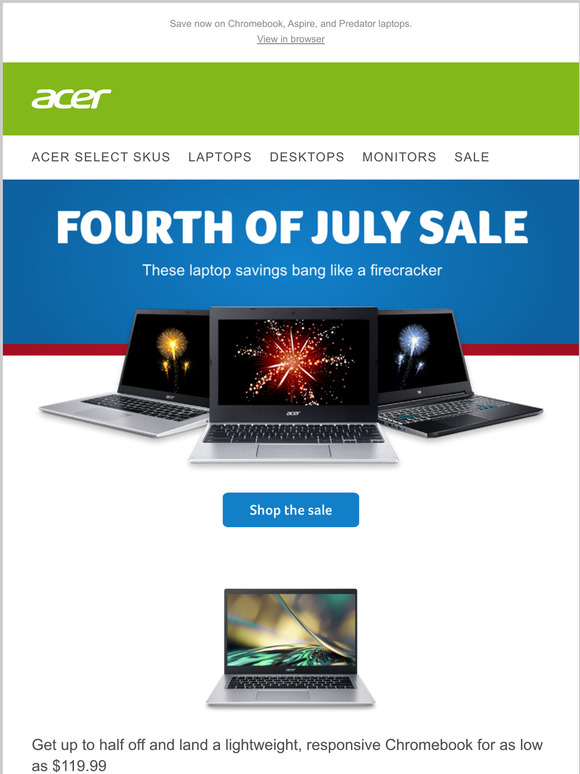 Celebrate the Fourth of July with up to 50% off a laptop