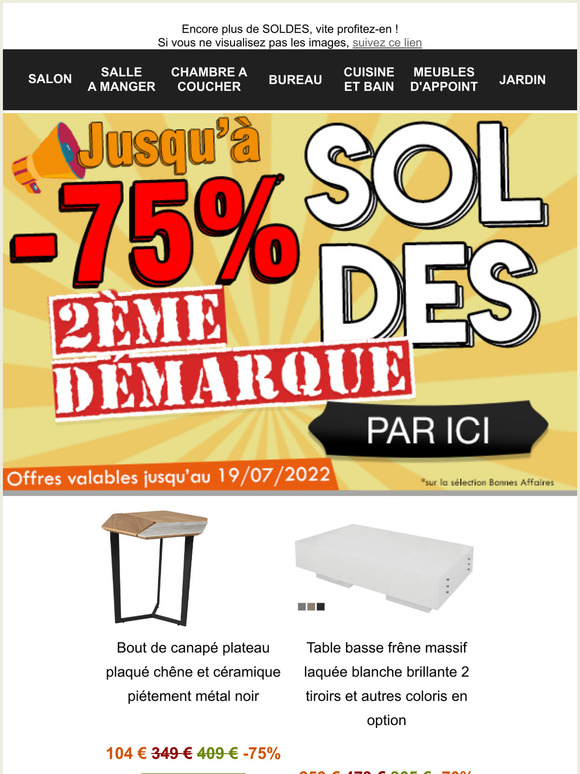 🛍️ C'est la 2ème démarques jusqu'à -75%🛒💥!