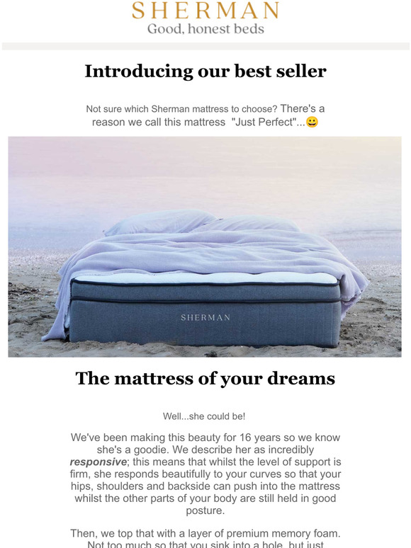 sherman mattress just perfect