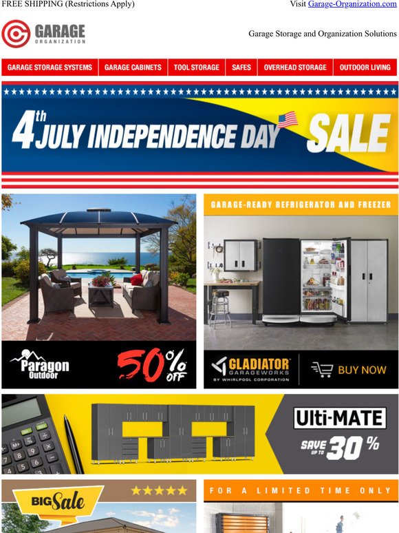 🔵 🔴 Garage Organization 4th of July Sale 🔴 🔵