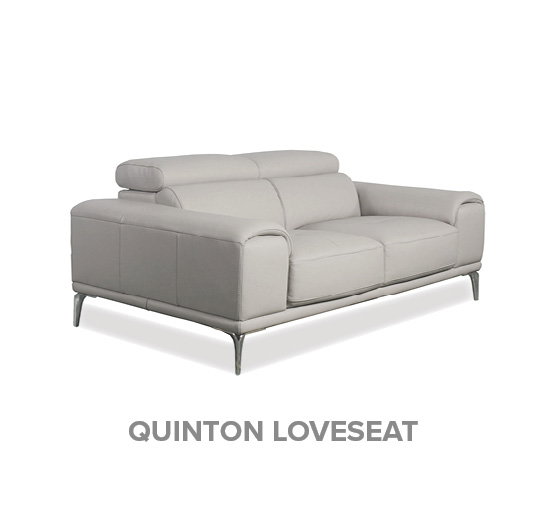 Quinton Leather Loveseat