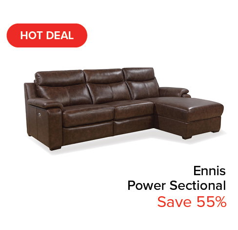 Ennis 3-piece Leather Power Reclining Sectional