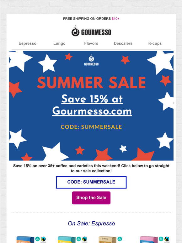 Our Summer Sale starts today - Take 15% Off