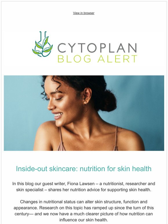 Inside-out skincare: nutrition for skin health
