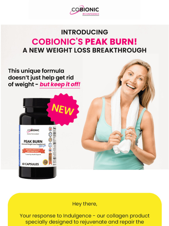 Nourishing Brands (cobionic): Introducing Cobionic's Peak Burn! A New 