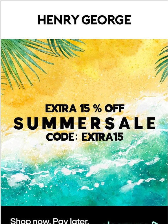 Get an extra 15% off Sale