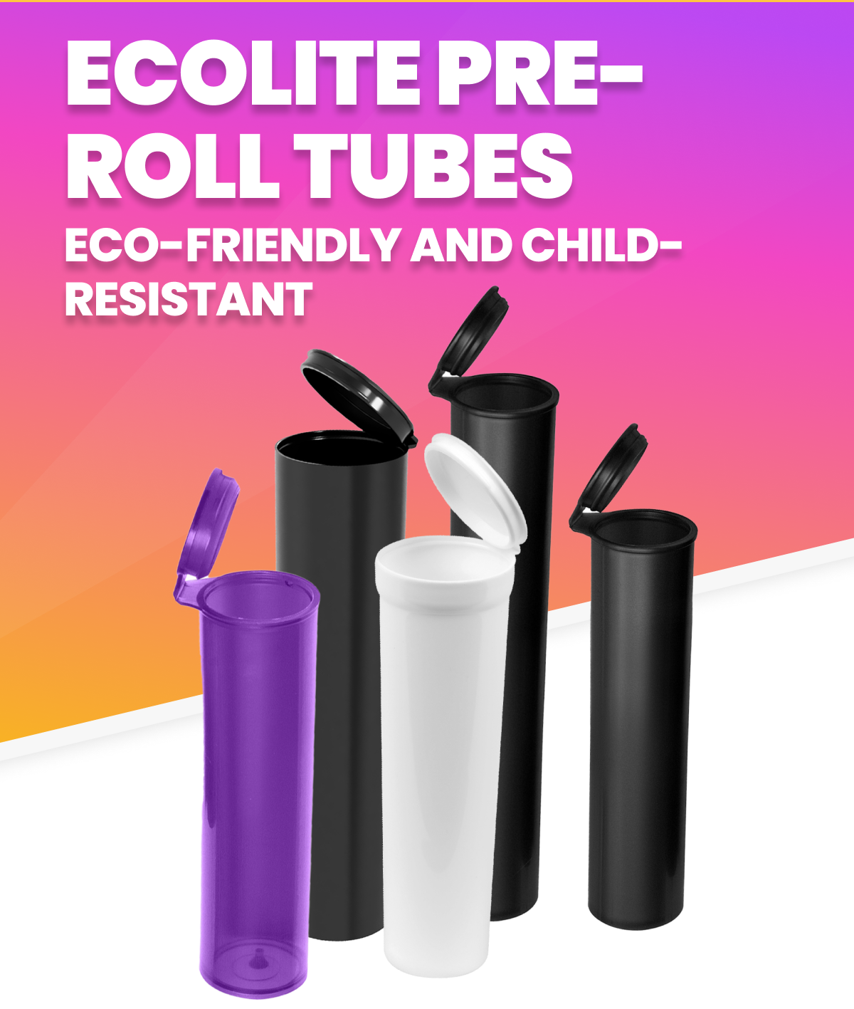 Child Resistant, Pop Top Pre-Roll Tubes